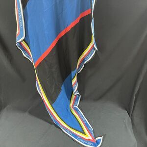 Calvin Klein Diamond Shape Scarf Blue Red Black Colorful